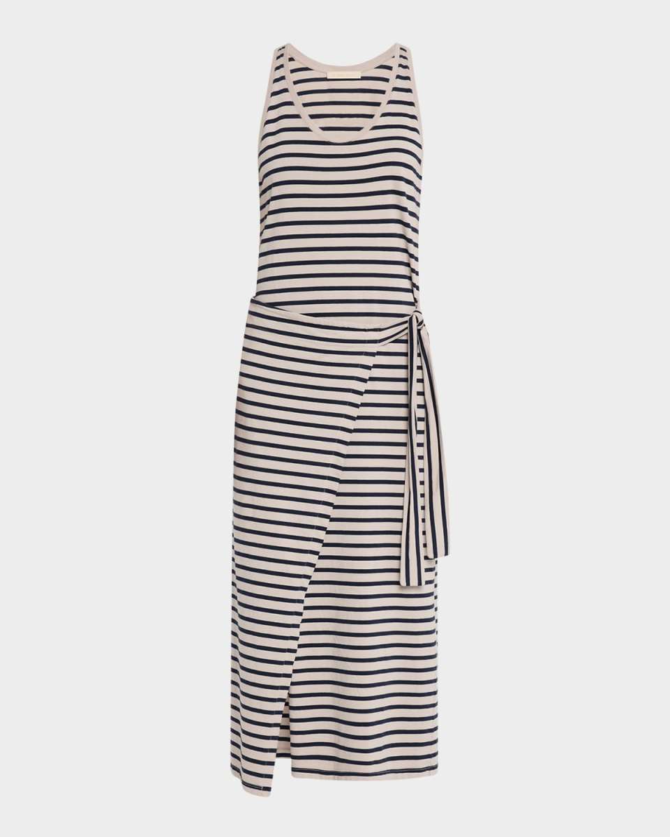 Etretat Striped Organic Cotton Midi Dress